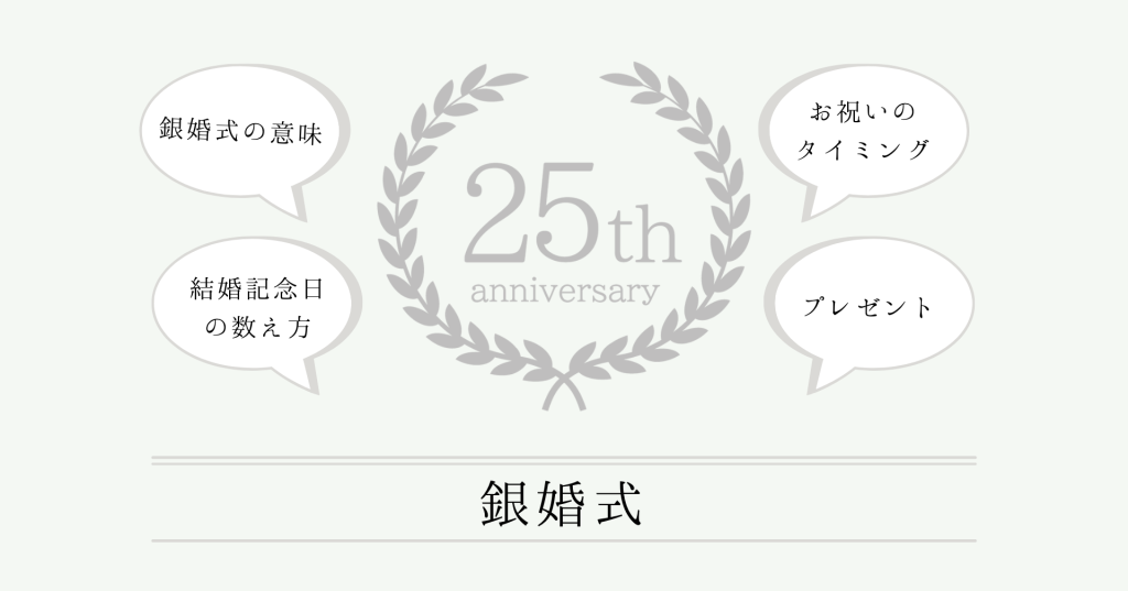 銀婚式の意味やお祝いのタイミング、結婚記念日の数え方についてご紹介